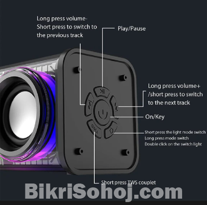 নতুন মডেল V8 RGB স্পিকার